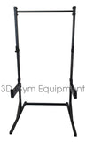 Combo pull-up squat rack with J-Hooks and safety spotters