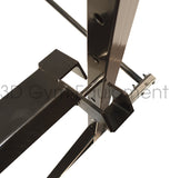 Combo pull-up squat rack with J-Hooks and safety spotters