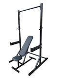 Heavy Duty Half rack with J-Hooks and safety spotters