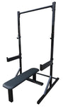 Heavy Duty Half rack with J-Hooks and safety spotters